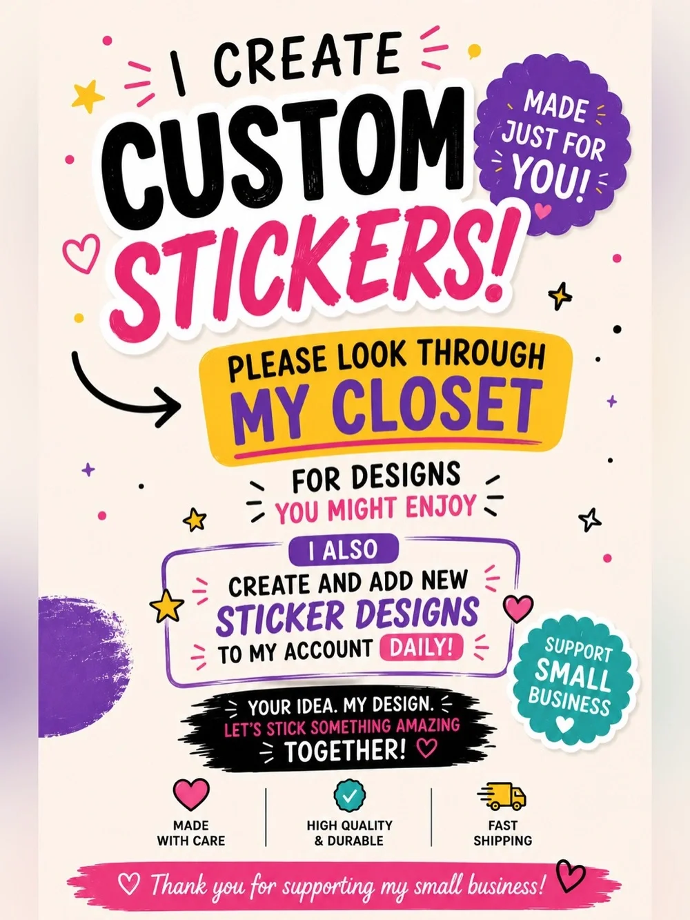 I MAKE CUSTOM STICKERS!!!!